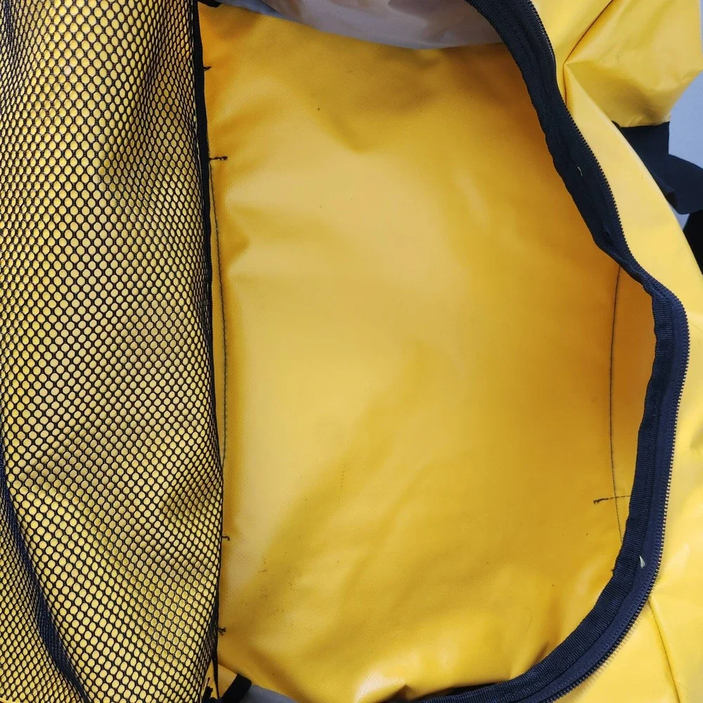 VTG Henri Lloyd Yellow Waterproof Sailing Storm Barrel Duffel Bag 85L Gorpcore
